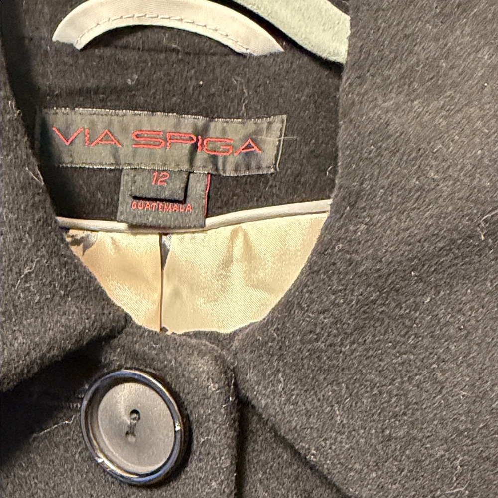 Via Spiga Black Trench Coat - Picture 4 of 7